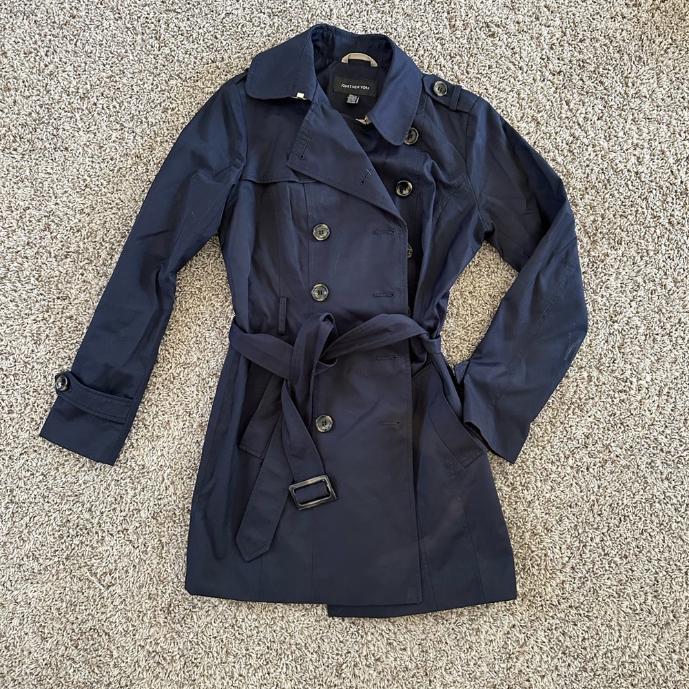 Jones New York Belted Trench Coat - Size XS